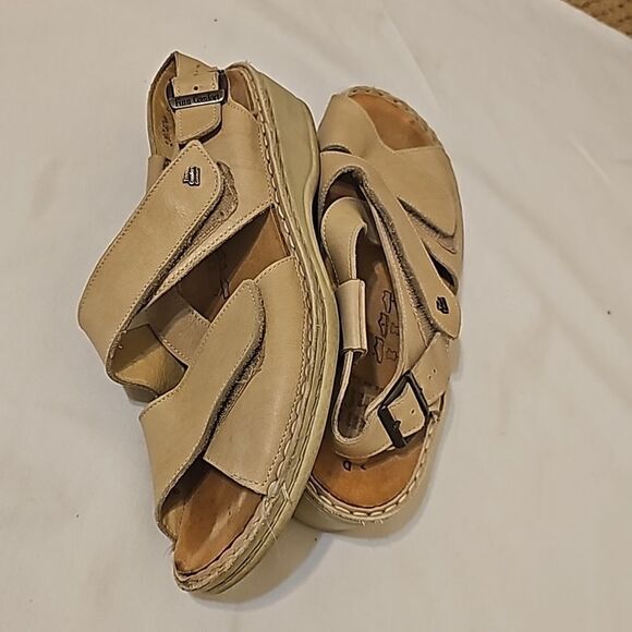 Finn Comfort Sandals Tan Fisherman Leather size 40 (10 us) - Picture 4 of 7